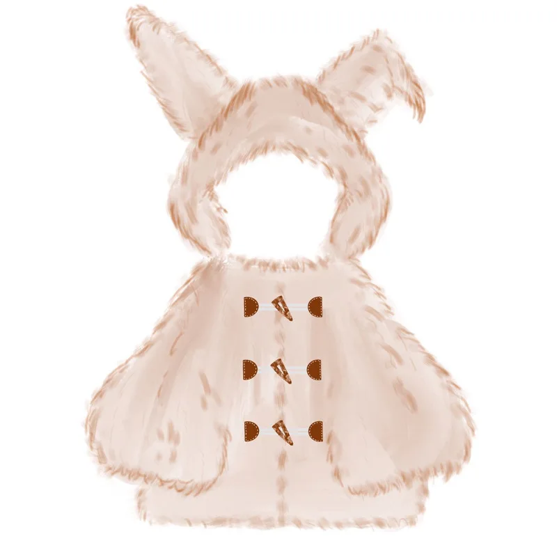 Lolita Kadın Kış Kalın Hoodie Ceket Kız Kawaii Tavşan Prenses Beyaz Ceket Tatlı Japon Harajuku Cosplay Kostüm Dış Giyim Görüntü 4