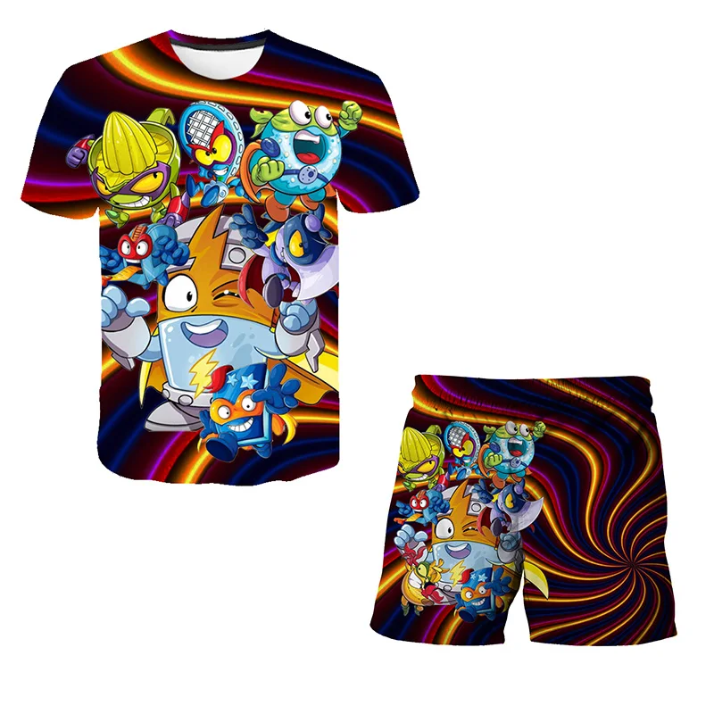 Yeni Superzings Bebek Erkek Süper Zings Serisi 4 T-shirt + Şort Baskı Çocuk Kız Takım Elbise Rahat çocuk Setleri Giyim 2023 Yaz Görüntü 5