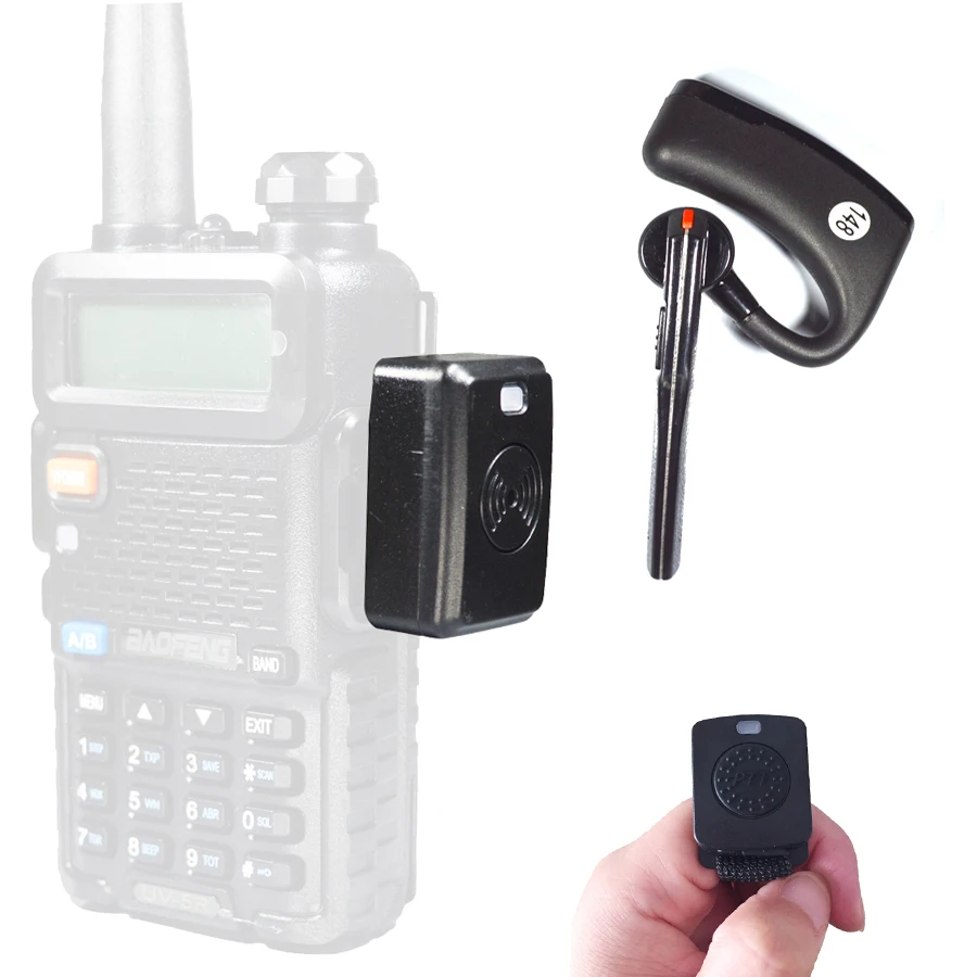 Bluetooth Kulaklık PTT Kablosuz Kulaklık İki Yönlü Telsiz İçin K Port Kulaklık Motorola KENWOOD Baofeng UV 5R 82 888s Radyolar Görüntü 0