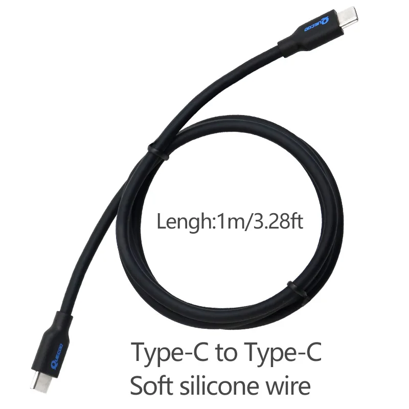 100W USB C Tip-C Kablo Hızlı Şarj Tetik Güç Kablosu şarj kablosu Dönüştürücü Tel 1m TS101 T85 GD300 havya Görüntü 0