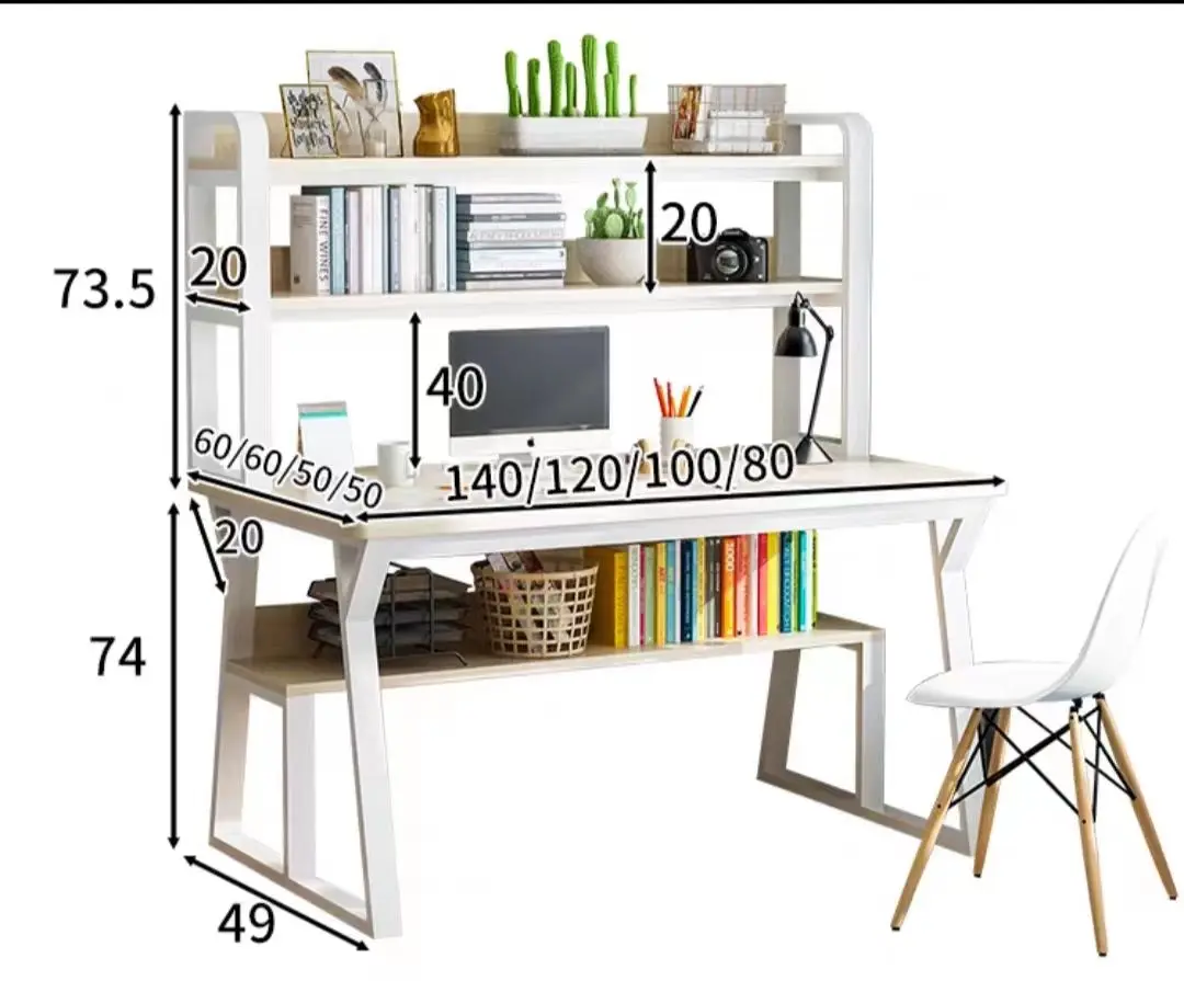 modern geçici ofis masası dizüstü masaüstü basit ev ofis masası Görüntü 4